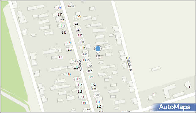 Jednorożec, Długa, 132, mapa Jednorożec
