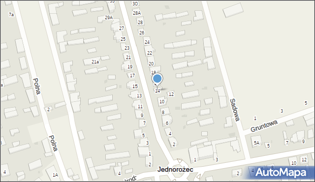 Jednorożec, Długa, 14, mapa Jednorożec