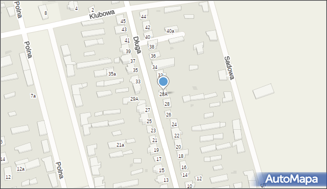 Jednorożec, Długa, 28A, mapa Jednorożec