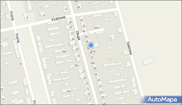 Jednorożec, Długa, 32, mapa Jednorożec