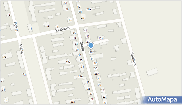 Jednorożec, Długa, 36, mapa Jednorożec