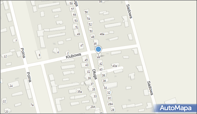 Jednorożec, Długa, 44, mapa Jednorożec