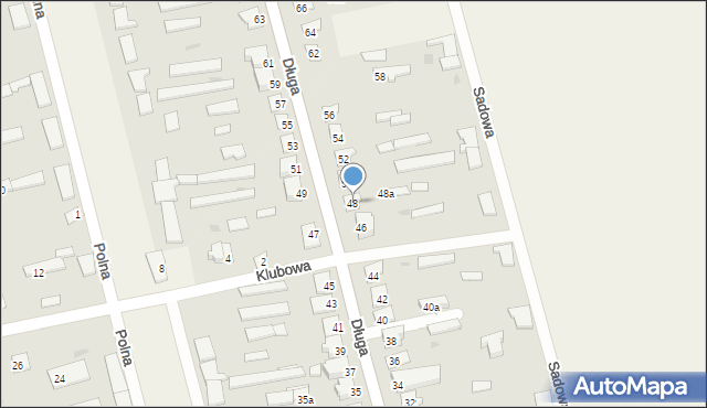 Jednorożec, Długa, 48, mapa Jednorożec