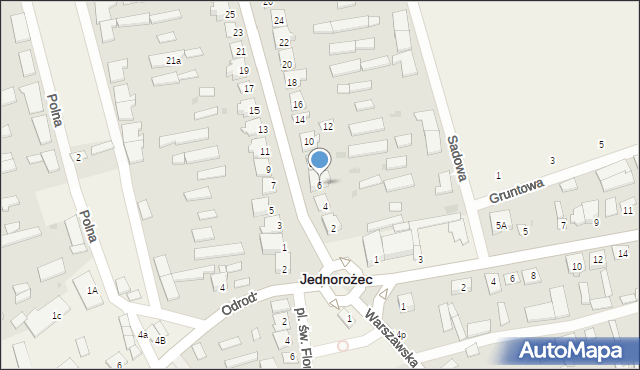 Jednorożec, Długa, 6, mapa Jednorożec