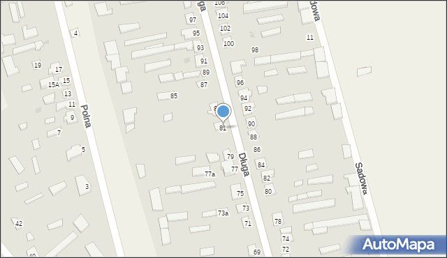 Jednorożec, Długa, 81, mapa Jednorożec