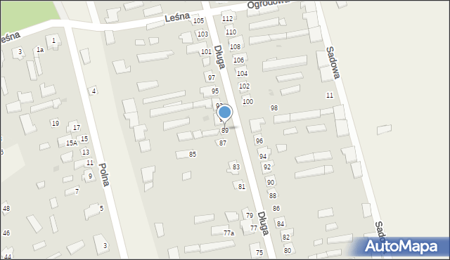 Jednorożec, Długa, 89, mapa Jednorożec