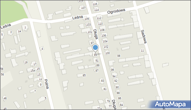 Jednorożec, Długa, 93, mapa Jednorożec