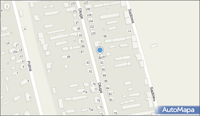 Jednorożec, Długa, 94, mapa Jednorożec