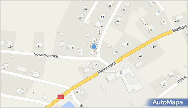 Jegłownik, Długa, 1A, mapa Jegłownik