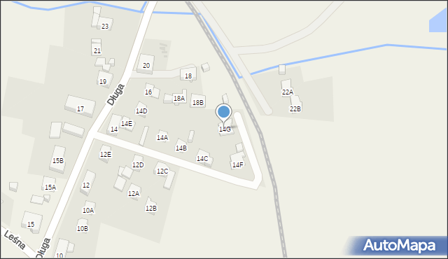 Jeżów Sudecki, Długa, 14G, mapa Jeżów Sudecki