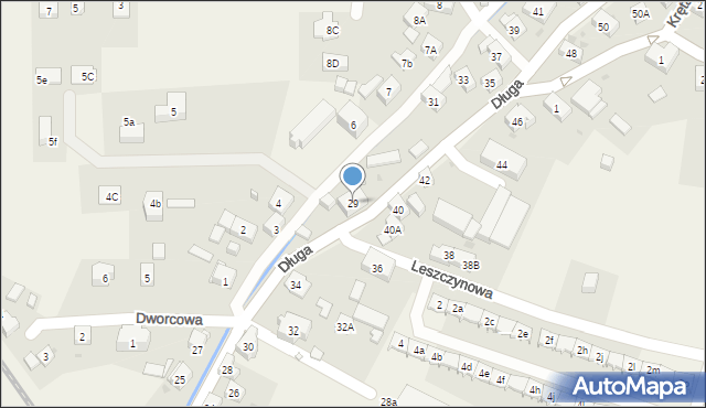 Jeżów Sudecki, Długa, 29, mapa Jeżów Sudecki