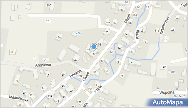 Jeżów Sudecki, Długa, 51, mapa Jeżów Sudecki