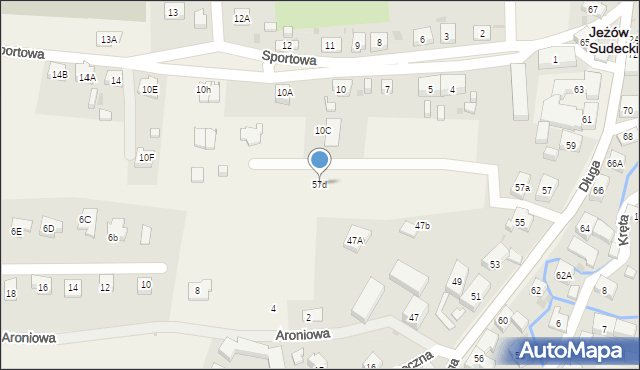 Jeżów Sudecki, Długa, 57d, mapa Jeżów Sudecki