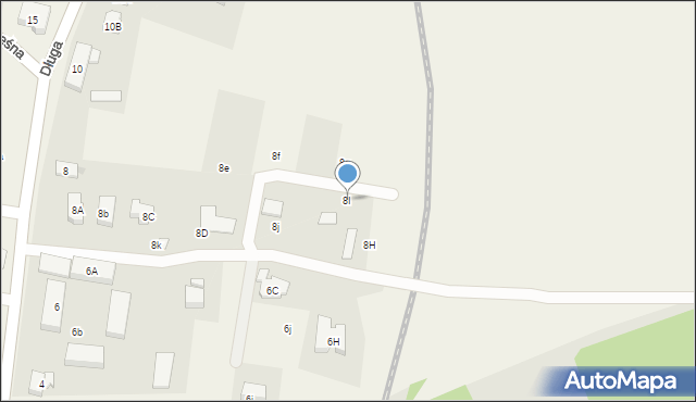 Jeżów Sudecki, Długa, 8I, mapa Jeżów Sudecki