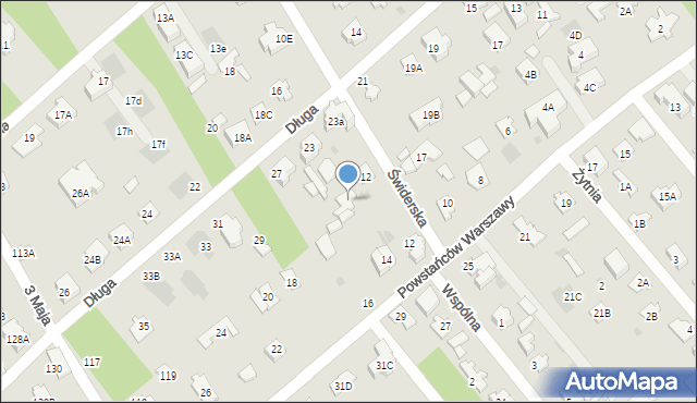 Józefów, Długa, 25a, mapa Józefów