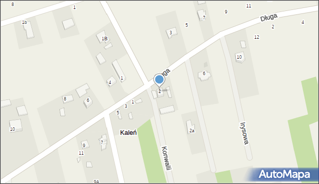 Kaleń, Długa, 2, mapa Kaleń