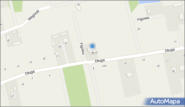 Kaleń, Długa, 25, mapa Kaleń