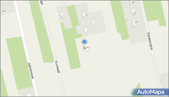 Kaleń, Długa, 8a, mapa Kaleń