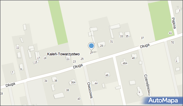 Kaleń-Towarzystwo, Długa, 27, mapa Kaleń-Towarzystwo