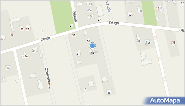 Kaleń-Towarzystwo, Długa, 54, mapa Kaleń-Towarzystwo