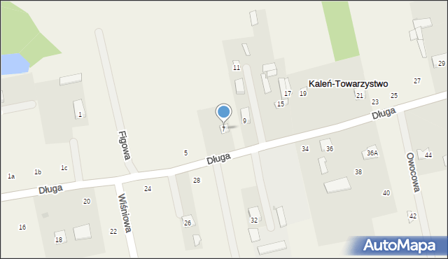 Kaleń-Towarzystwo, Długa, 7, mapa Kaleń-Towarzystwo