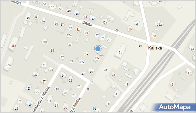 Kaliska, Długa, 23b, mapa Kaliska