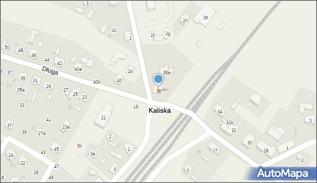Kaliska, Długa, 38, mapa Kaliska