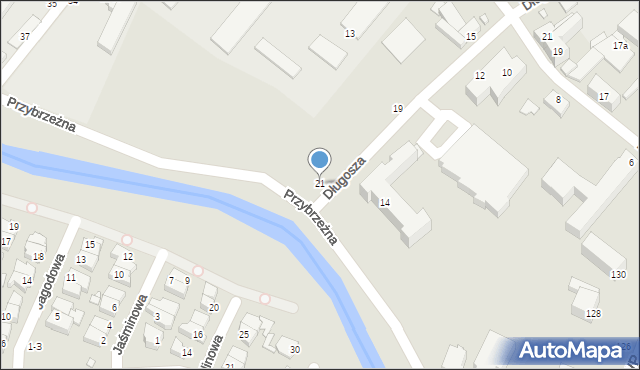 Kalisz, Długosza Jana, 21, mapa Kalisza