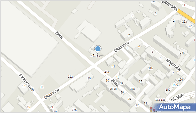 Kalisz, Długosza Jana, 9a, mapa Kalisza