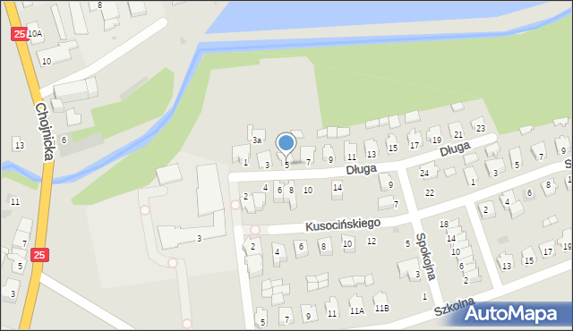 Kamień Krajeński, Długa, 5, mapa Kamień Krajeński