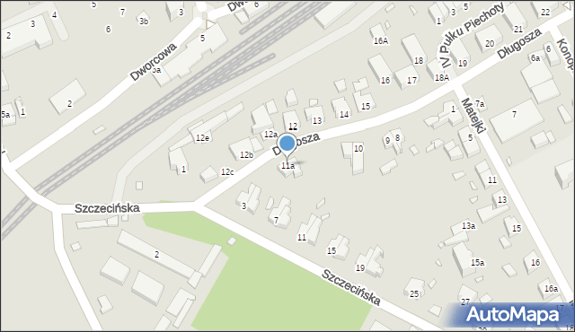 Kamień Pomorski, Długosza Jana, 11a, mapa Kamień Pomorski