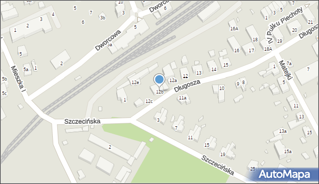 Kamień Pomorski, Długosza Jana, 12b, mapa Kamień Pomorski