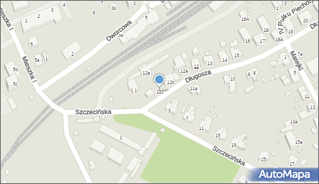 Kamień Pomorski, Długosza Jana, 12c, mapa Kamień Pomorski