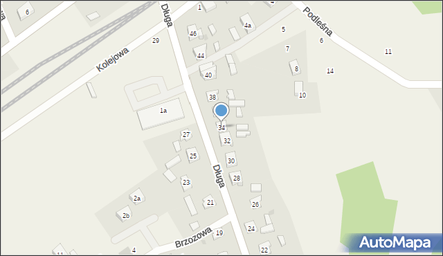 Karsin, Długa, 34, mapa Karsin