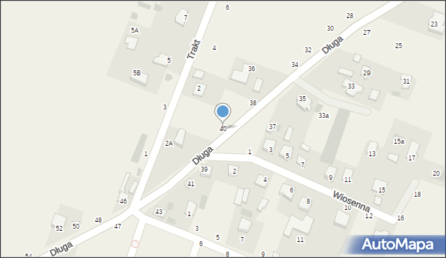 Kazuń-Bielany, Długa, 40, mapa Kazuń-Bielany