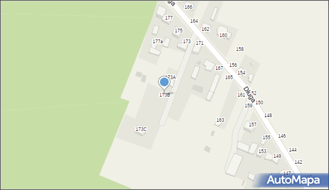 Kazuń Polski, Długa, 173B, mapa Kazuń Polski