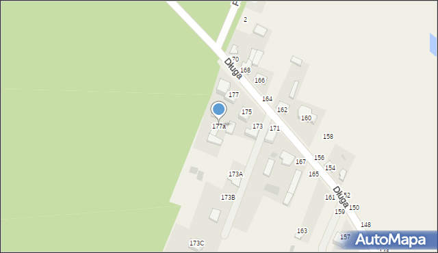 Kazuń Polski, Długa, 177a, mapa Kazuń Polski