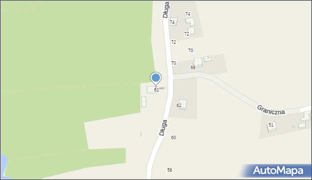 Kiczyce, Długa, 61, mapa Kiczyce