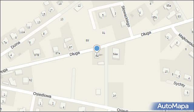 Kiełpino, Długa, 64, mapa Kiełpino