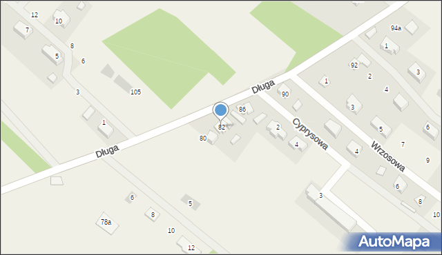 Kiełpino, Długa, 82, mapa Kiełpino