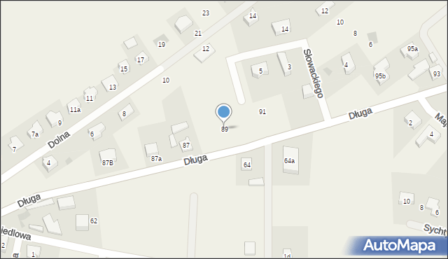 Kiełpino, Długa, 89, mapa Kiełpino