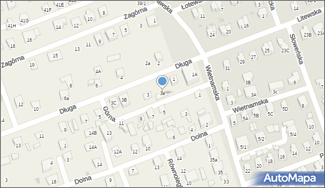 Klepacze, Długa, 3a, mapa Klepacze
