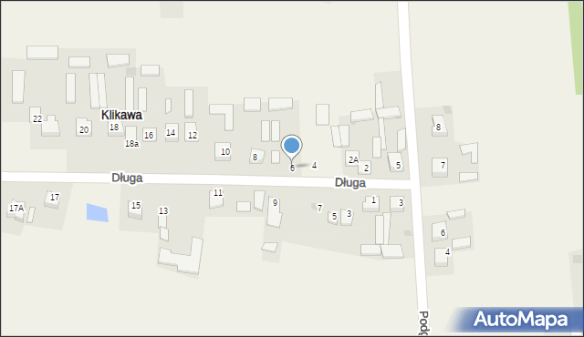 Klikawa, Długa, 6, mapa Klikawa