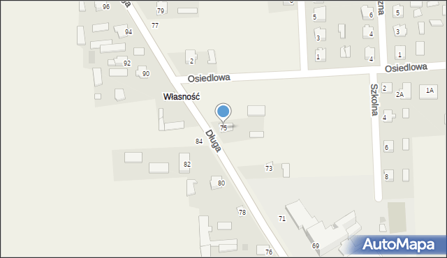 Kłoczew, Długa, 75, mapa Kłoczew