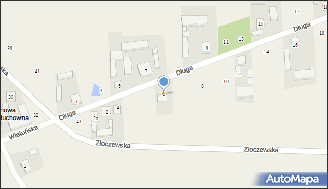 Klonowa, Długa, 6, mapa Klonowa