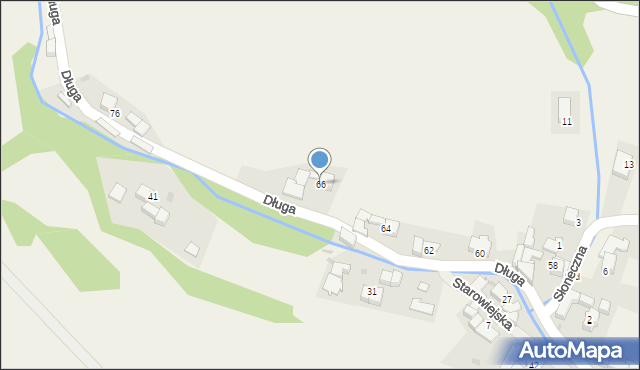 Knurów, Długa, 66, mapa Knurów