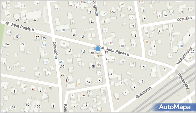 Kobyłka, Długosza Jana, 9, mapa Kobyłka