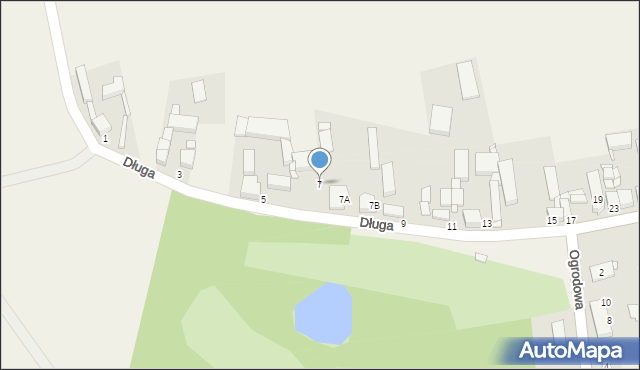 Kokorzyn, Długa, 7, mapa Kokorzyn