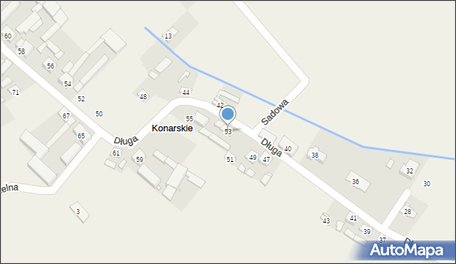 Konarskie, Długa, 53, mapa Konarskie