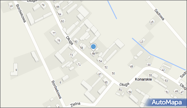 Konarskie, Długa, 56, mapa Konarskie